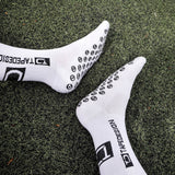 TAPEDESIGN Allround Classic Crew Soccer Grip Sock - White