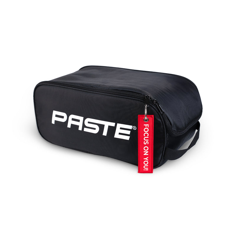 PASTE Shoe Bag Black - Water-Repellent Shoe Travel Bag with Carry Handle - Ideal for Sports and Everyday Use - Sneaker, Golf, Football, and Tennis Shoes