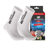 TAPEDESIGN Allround Classic Crew Soccer Grip Sock - White