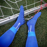 TAPEDESIGN Allround Classic Crew Soccer Grip Sock - Blue